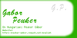 gabor peuker business card